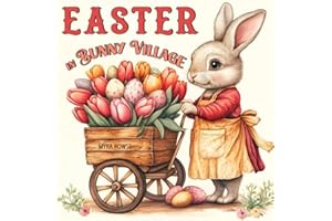 Easter in Bunny Village: A Cute and Retro Aesthetic Spring Coloring Book for Adults with Adorable Dressed Up Bunnies with a Cozy Classic Touch