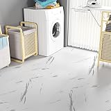 crayfomo 10pk Waterproof Marble White Vinyl Floor Tiles Self Adhesive 30x30cm view 5