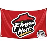 Probsin Finna Nut Flag,Pizza 3x5 Feet Banner,Funny Poster UV Resistance Fading & Durable Man Cave Wall Flag with Brass Grommets for College Dorm Room Decor,Outdoor,Parties,Gift,Tailgates