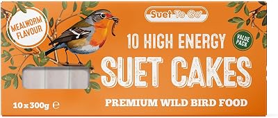 Suet To Go Mealworm Suet Block Wild Bird Treat 300 g Pack of 10