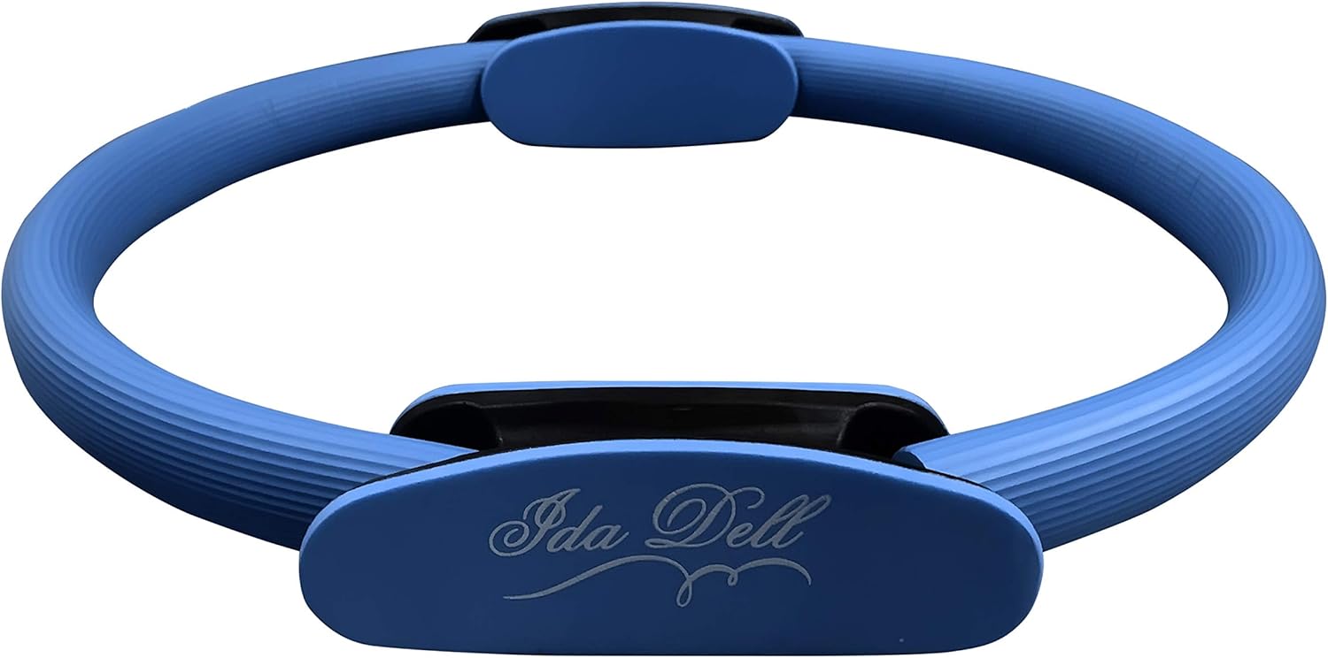 Ida Dell Pilates Ring – Fitness Ring for Yoga and Pilates – Exercise Ring with Dual-Grip Handles – Pilates Circle Intense Training – Comfortable and Lightweight – High-Resistance Yoga Ring (Cyan) : Sports & Outdoors