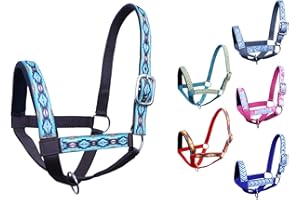 Paris Tack Double Layer Heavy Duty Padded Overlay Printed Nylon Cow Halter - 6 Month Warranty