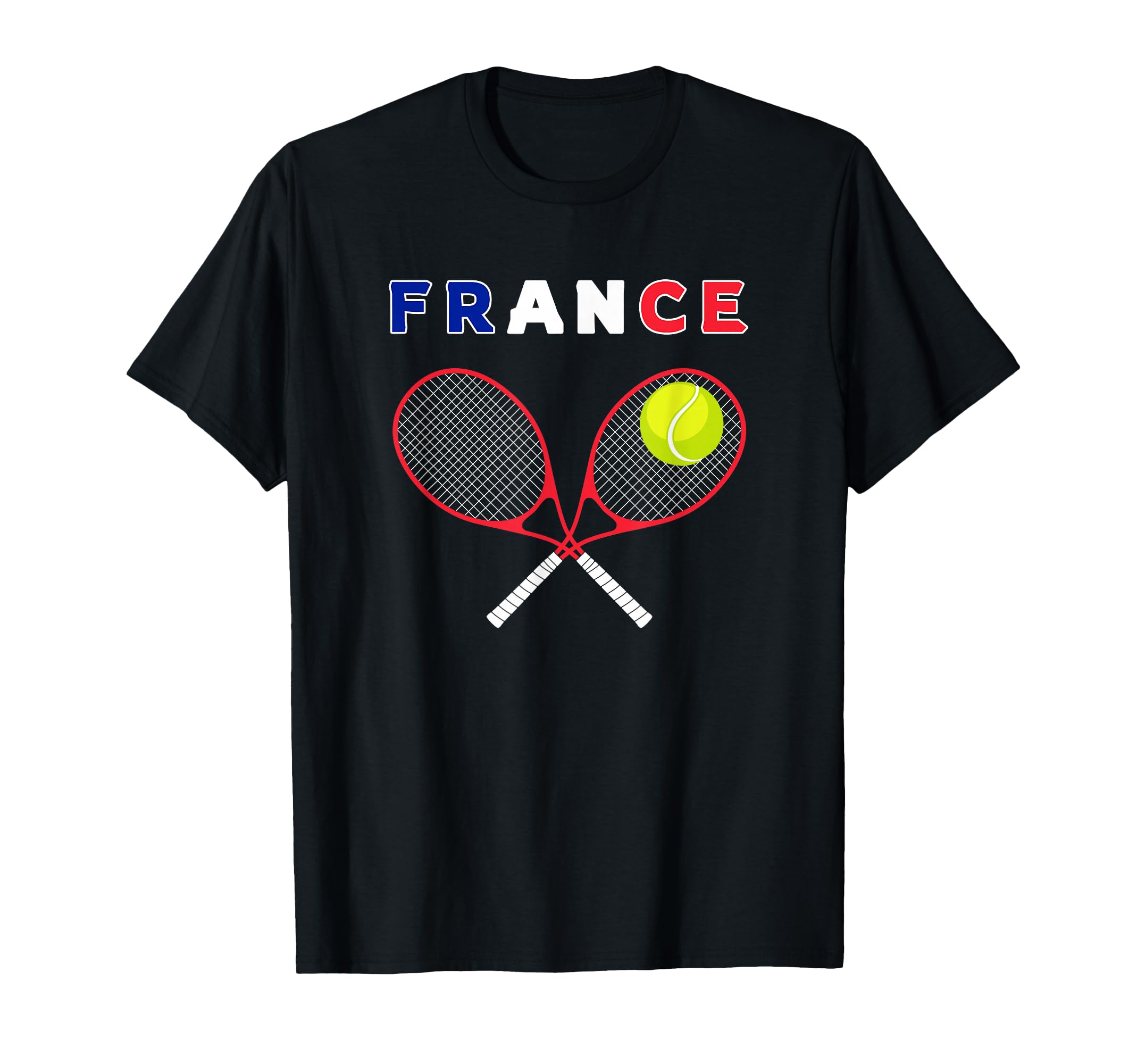 France Flag Tennis Ball Racket - Sports Fans T-Shirt