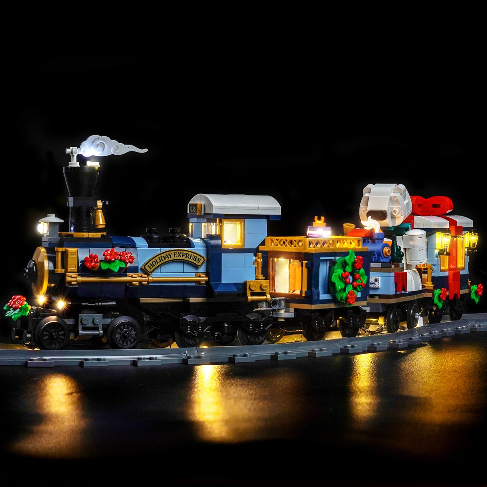 Light Kit Compatible with Lego 10361 Holiday Express Train (No Model), Decoration Lighting Set Compatible with Lego Holiday Express Train Creative Toys
