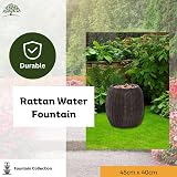 Garden Mile Solar Rock Fall Water Fountain with LED Light Resin Outdoor Garden view 4