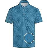 Lxopogk Golf Shirts for Men Funny Polo Short Sleeve Performance Moisture Wicking Quick Dry Mens Hawaiian Polo Shirt