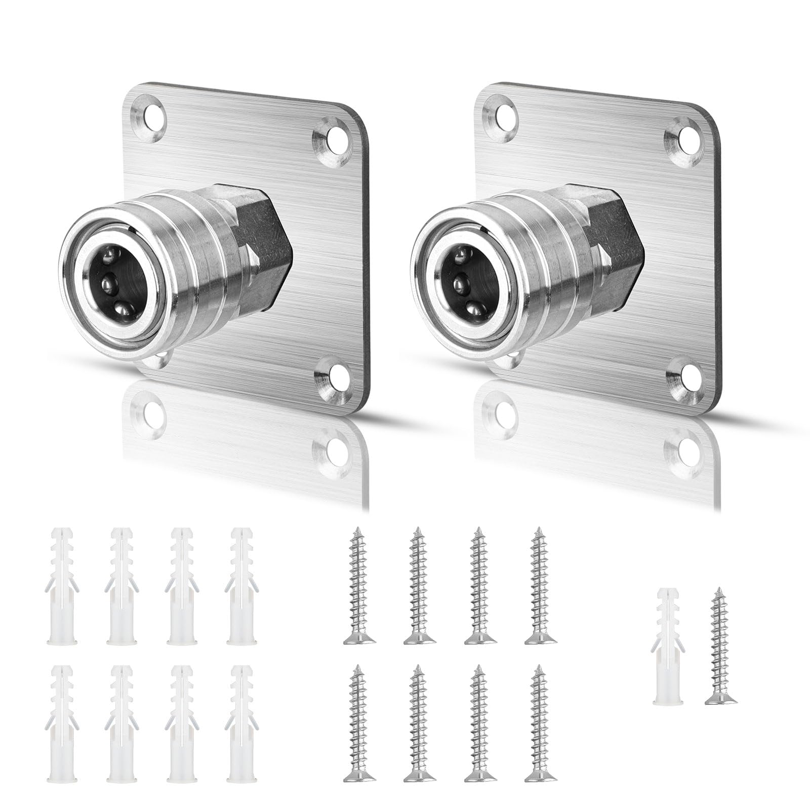 Photo 1 of PEUTIER 2 Pieces Pressure Washer Foam Cannon Holder, 1/4" Quick Connect Automatic Foam Cannon Wall Mount Bracket, Stainless Steel Nozzle Tip Holder Pressure Washer Gun Accessories Storage Rack