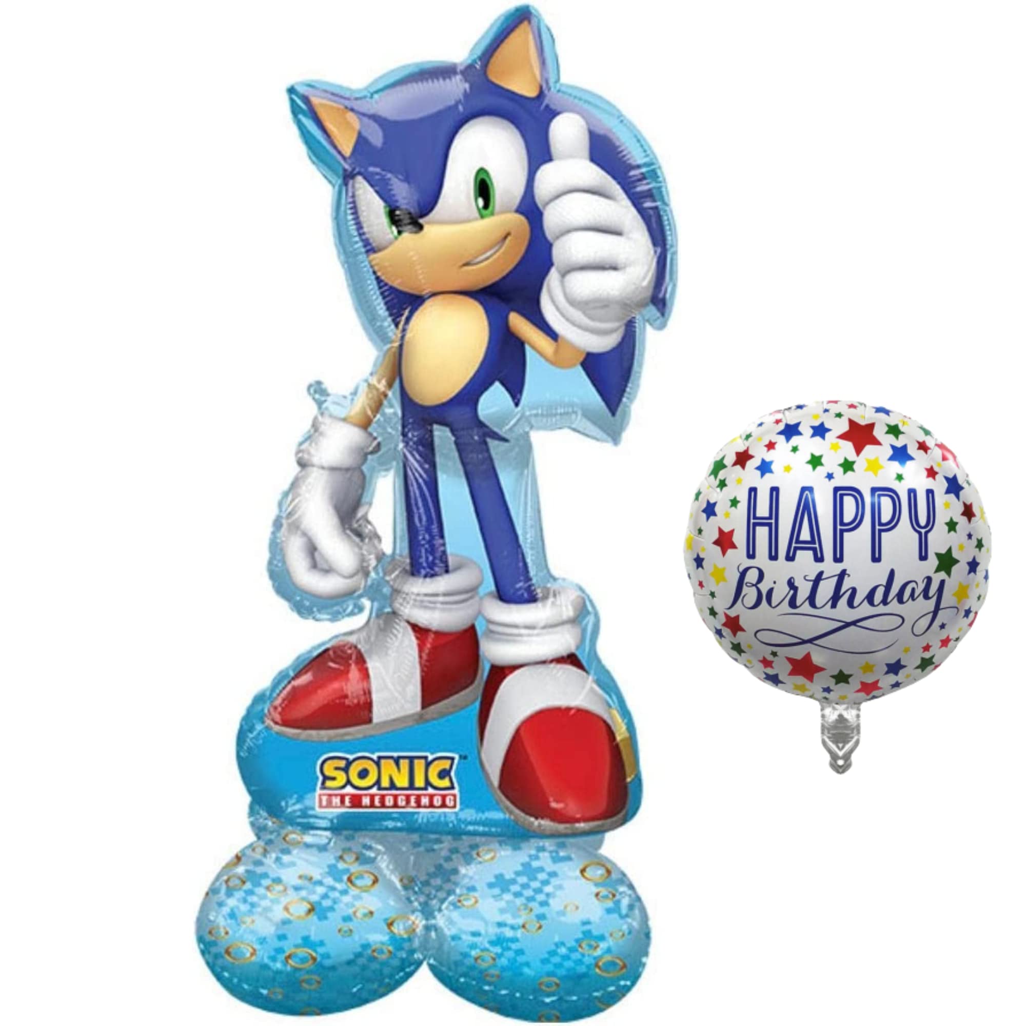 Photo 1 of 53" Sonic Airloonz Balloon Birthday Decoration - Sonic Party Supplies