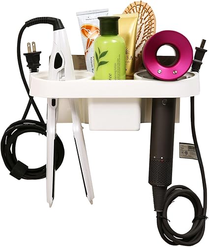 Amazon Com Gemitto Hair Dryer Holder Wall Mounted Dryer Storage