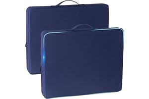 PALATALA Stadium Seat Cushion 2 Pack, Extra Thick 2.56" Bleacher Cushion with Handle & Zipper Design, Waterproof 600D Oxford Fabric Seat Cushion for Bleachers