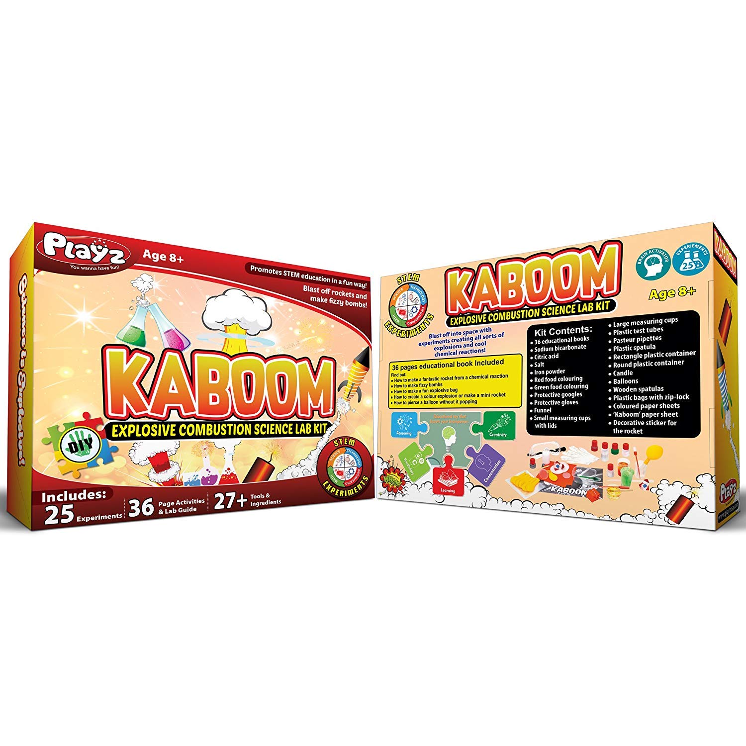 Playz Kaboom! Explosive Combustion Science Lab Kit 25+ STEM