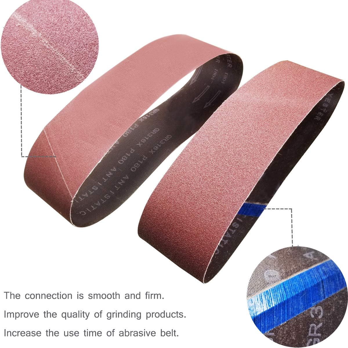 M-jump 12 Pcs 4 x 36 Inch Aluminum Oxide Sanding Belt - - 