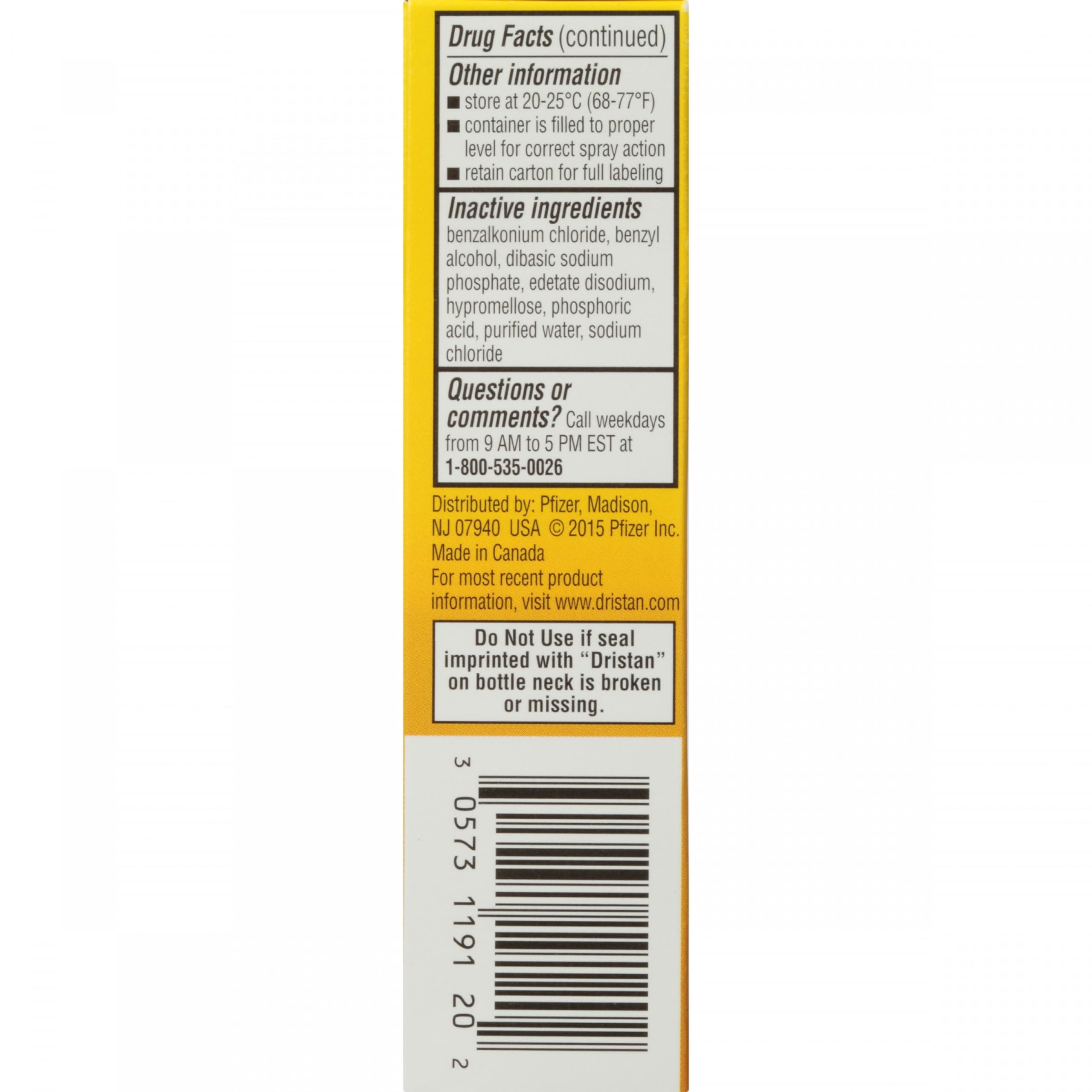 Dristan 12-Hour Nasal Spray 0.50 oz (Pack of 8)