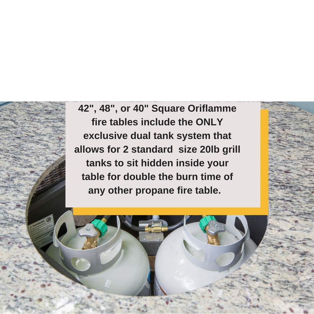 Oriflamme Outdoor Propane Fire Table 75 000 Btu Heat Output