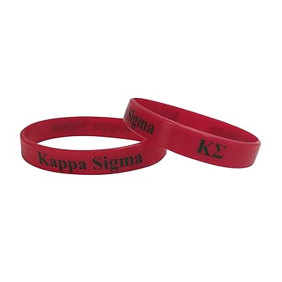 Kappa Sigma Fraternity Red Silicone Bracelet 2-Pack Kuwait Ubuy