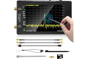 ALIESTFDNO 2025 Upgraded TinySA Ultra+ZS407 Spectrum Analyzer, 4.0 Inch 100kHz to 7.3GHz Handheld Frequency Analyzer with 32Gb Card, 2-in-1 Signal Generator 100kHz to 900MHz MF/HF/VHF UHF Input
