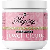 Hagerty Jewel Clean Concentrate, Jewelry Cleaner Solution with Brush and Dipping Basket for Diamonds, Gold, Platinum, and More, Kosher Certified Jewelry Cleaner, 8 Oz.