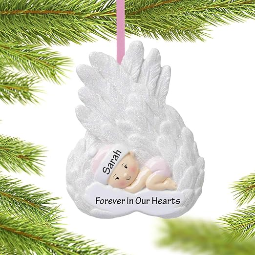 personalized baby angel ornament