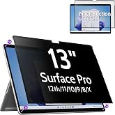 Peslv Nano‑Suction Privacy Screen for Surface Pro 12th/11/10/9/8/X 13 Inch | Removable Reusable, Anti Glare &amp; Blue Light, Easy Installation, 4-Sided Adsorption, Washable &amp; Restorable Stickiness