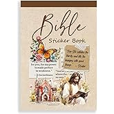 Bomichi Christian Sticker Book, 28 Sheets 353 Pcs Inspirational Bible Stickers for Water Bottle Journaling Scrapbook Laptop, Christian Gifts