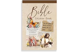 Bomichi Christian Sticker Book, 28 Sheets 353 Pcs Inspirational Bible Stickers for Water Bottle Journaling Scrapbook Laptop, Christian Gifts