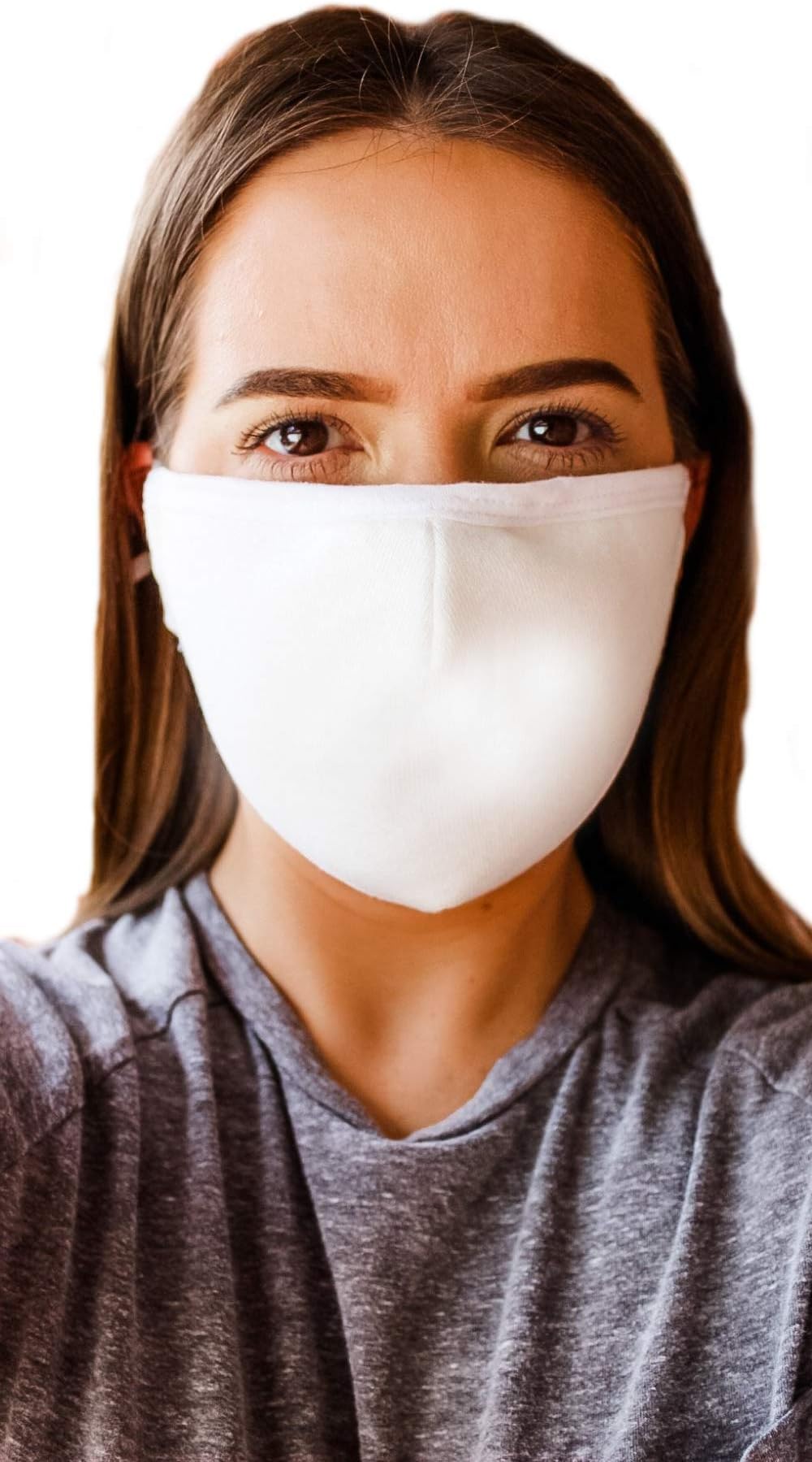 Venley 100% Cotton Face Cover (3pk or 6pk) w/Behind the Head Straps, Nose Wire, and Filter Pocket (Filter not included)
