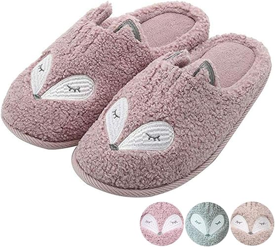 Amazon Tuiyata かわいい動物スリッパ レディース メンズ 冬用 暖かい 低反発素材 コットン ホームスリッパ ソフト プラッシュ フリース スリッポン 室内 屋外 靴 スリッパ ルームシューズ