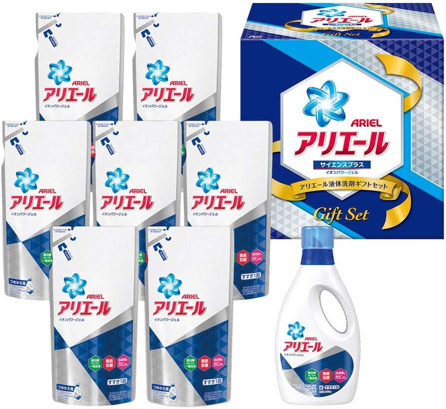 Amazon ギフトセット アリエール 洗濯洗剤 液体 イオンパワージェル サイエンスプラス Pgla 50t P G ピーアンドジー 液体洗剤