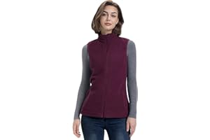 33,000ft Women's Fleece Vest, Lightweight Warm Polar Soft Vests Outerwear with Zip Up Pockets, Sleeveless Jacket for Winter