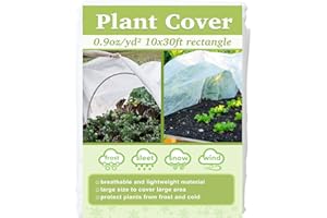 WALWE Plant Covers Freeze Protection 10x30ft Floating Row Cover 0.9oz/yd² Plant Covers for Winter Garden Fabric for Cold Sun Protection