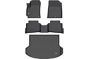 HAFIDI® Floor Mats & Cargo Liner Set Fit for 2024 2025 Kia Seltos All Weather Protection TPE Anti-Slip Automotive Full Set Floor Liners Custom Accessories - Black