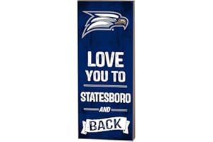 KH Sports Fan 7"X18" Georgia Southern Eagles Love You To College Logo Plaque