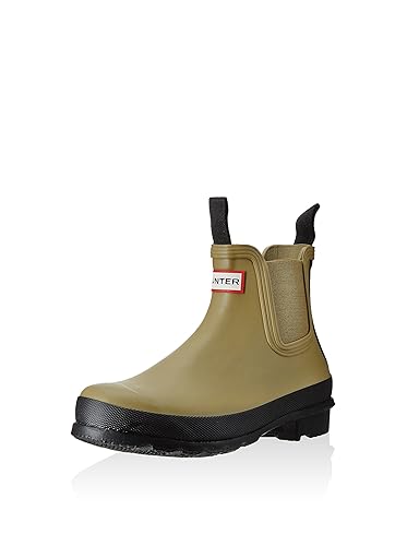 hunter chelsea boots olive green