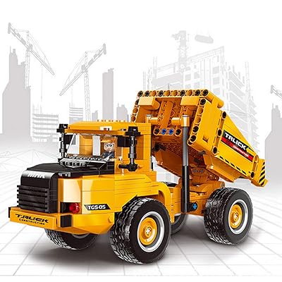 Buy Shengshou 建設工事作業車両 Xbダンプトラック Diy 模型 知育玩具 カー ダンプトラック車両 はたらく車 プトラック玩具 趣味玩具 子供用ギフト エンジニアリング車両シリーズ ビルディングブロックの小さな粒子のおもちゃ 建設現場コレクション 誕生日 子供向け