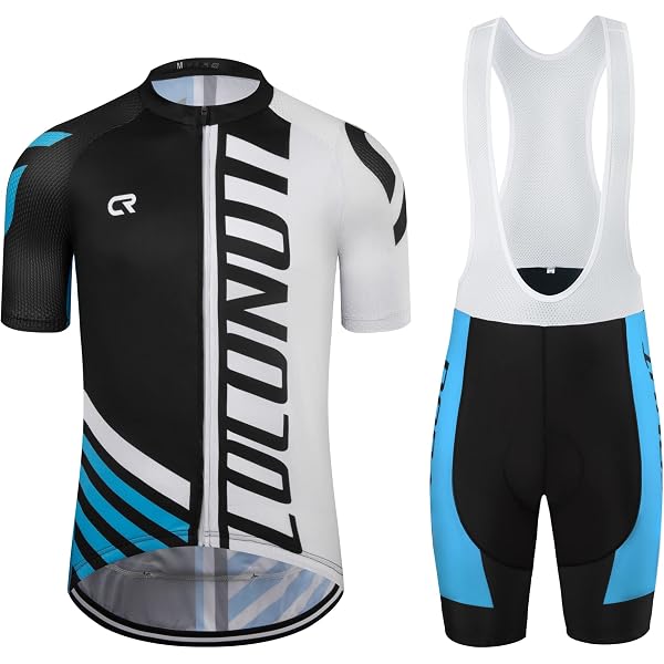 Men's Cycling Jersey & Shorts Set - Road Bike Clothing With Gel Padded Liner