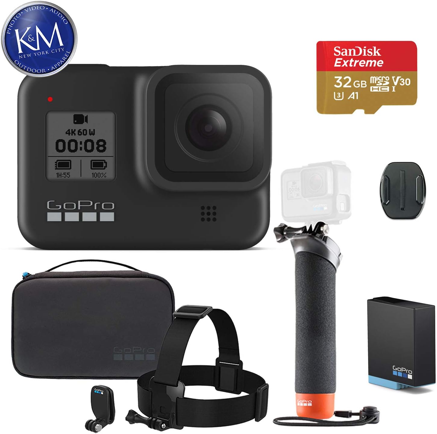 Amazon Com Gopro Hero8 Black Action Camera W Gopro Adventure Kit