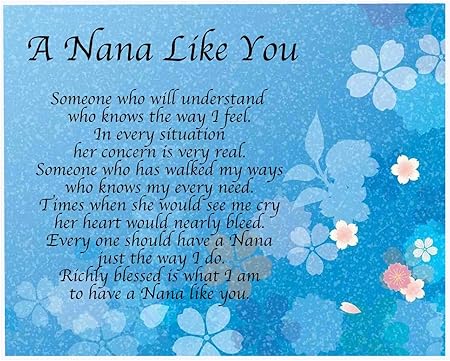 Print City Poems Poesia In Inglese A Nana Like You Personalizzata Idea Regalo Per La Festa Della Mamma Compleanno Natale Anniversario Sposi O Fidanzati Perfetta Da Incorniciare In Inglese Amazon It Casa