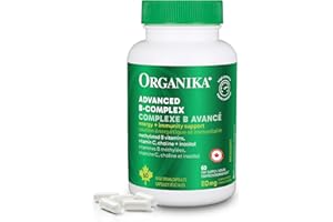 Organika Canadian-Made Advanced B-Complex 110mg- Energy and Immunity Support, Methylated B-Vitamins for Enhanced Absorption- 