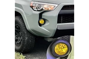 RAVOTOM Car Front Fog Light Color-changing Film for 2014-2024 Toyota 4Runner Accessories TPU Tint Film Color Sticker - Yellow (4 PCS)