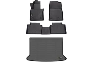 HAFIDI All Weather Car Floor Mats & Cargo Liner for Mazda CX-30 2020-2024 2025 Custom Fit Full Set Accessories - Black