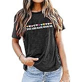 Pride Shirts for Women Lesbian Rainbow Letter Print T-Shirt LGBT Equality Tee Gay Pride Short Sleeve Top Blouse