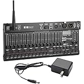 ygybeyond DMX512 384 Channel Controller, 2.4G Wireless &amp; Wired Dual Mode DMX Light Controller, Sound Activated MIDI Stage Lighting Controller for DJ, Wedding, Bar &amp; Stage