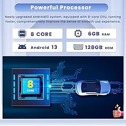 8 Core 6+128GB Android 13 Car Stereo for Toyota
