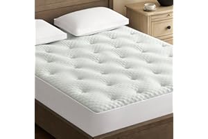 QUIETSEA Reversible RV King Mattress Topper Egg Crate Memory Foam Mattress Topper, Bamboo Viscose Mattress Pad RV King, Noiseless Waterproof Mattress Cover with Deep Pocket up to 21", 72" x 80"