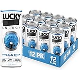 Blue Razz Slush, Zero Calories, 200mg Caffeine, 12 Pack | Zero calorie and zero sugar energy drink with 200mg Caffeine, Maca Root, Ginseng, Taurine, and Beta-Alanine, 12 oz Cans