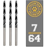 7/64 Inch Drill Bit (3 Pack) Industrial Grade M35 Cobalt Titanium Aluminum Nitrite - 7/64" Diameter &amp; Total Length of 2-5/8" with Working Length of 1-1/2" Easily Drill Into Metal, Steel, &amp; Aluminum