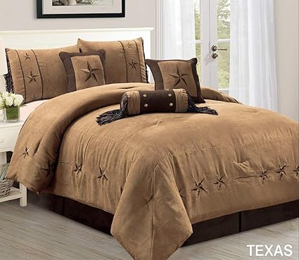 Amazon Com 7 Piece Luxury Western Bedding Oversize King Size