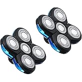 5 Head Shaver Heads, 2PCS Shaver Blade Heads Shaver Replacement for Electric Razor Shaving Bald Tool, Head and Face Electric Razor Shaver Head, Not Fit for Remington Razors