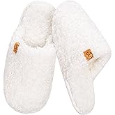 FHILEPON House Slippers for Women Comfy Faux Fur Memory Foam Bedroom Shoes Slip On Slides for Indoor Outdoor Use