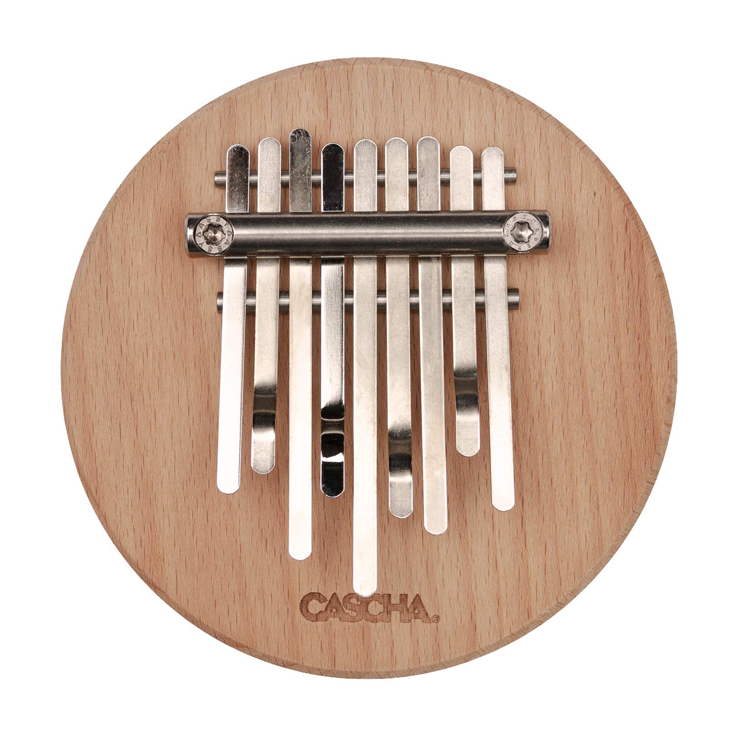CASCHA Kalimba, high-quality thumb piano with 9 tongues, wood finger piano for kids adults beginners, beech, pentatonic, HH 2177